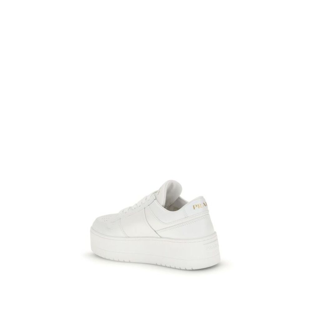 Prada White Calf Leather Bos Taurus Platform Women's Sneakers - Picture 3 of 4